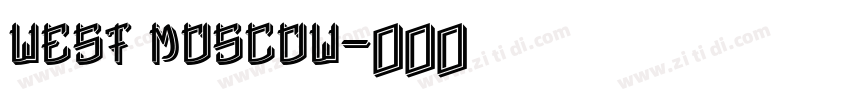 WEST MOSCOW字体转换